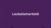 II. Lecke - Az előke